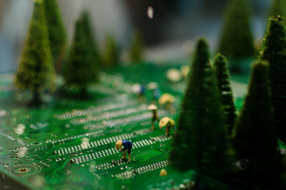 Maket üzerinde mikro LED aydınlatma kurulumu ve kabloların görünümü